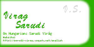 virag sarudi business card